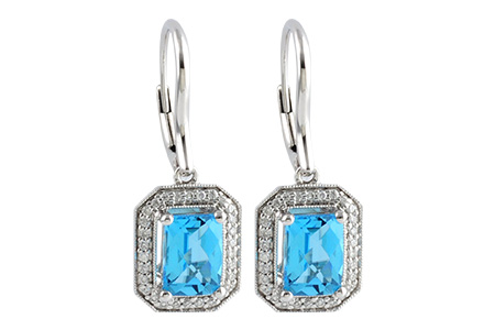 A233-39366: EARR 2.20 BLUE TOPAZ 2.36 TGW