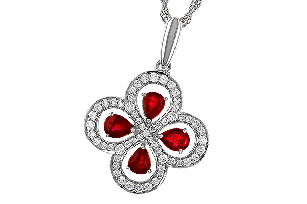 A320-65775: NECKLACE .68 RUBY TW .96 TGW