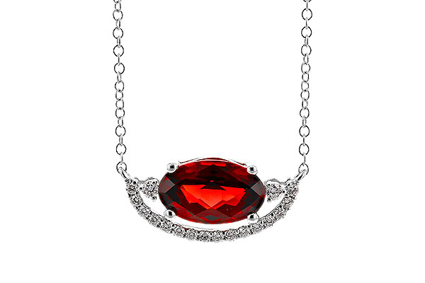 A320-65784: NECKLACE 1.94 GARNET 2.08 TGW (10x6MM GAR / 18")