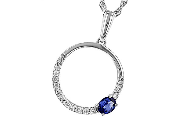 A320-66648: NECKLACE .28 SAPPHIRE .43 TGW