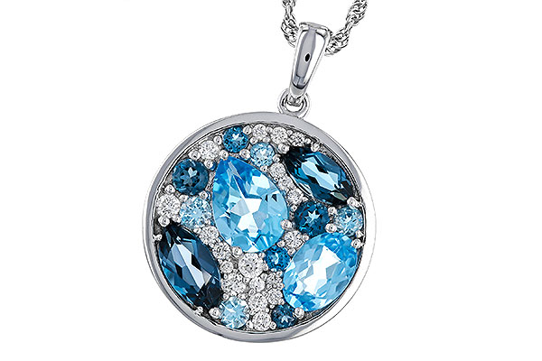 A320-67575: NECKLACE 2.31 TW BLUE TOPAZ 2.48 TGW