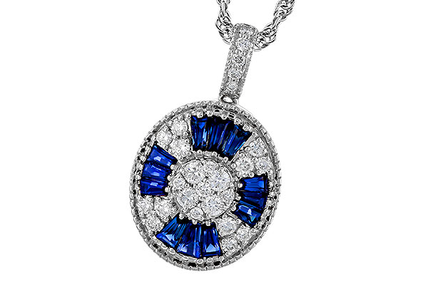 A320-70348: NECKLACE .56 TW SAPPHIRE .80 TGW