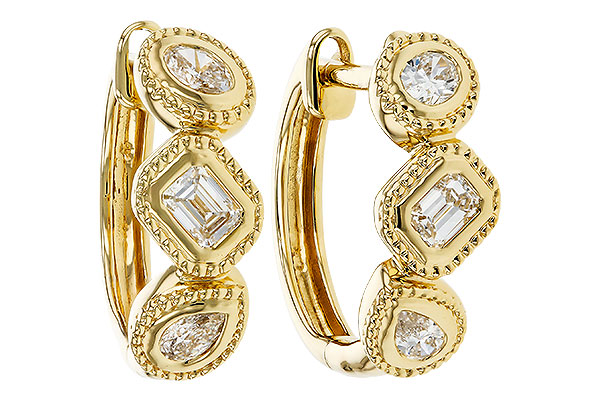 A320-71257: EARRINGS .42 TW FANCY CUT DIAS