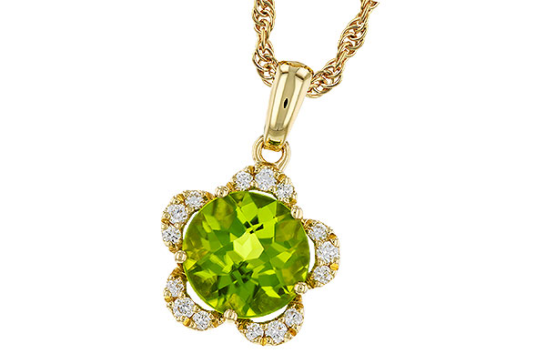 A320-72102: NECKLACE 2.16 PERIDOT 2.28 TGW (8MM RD)