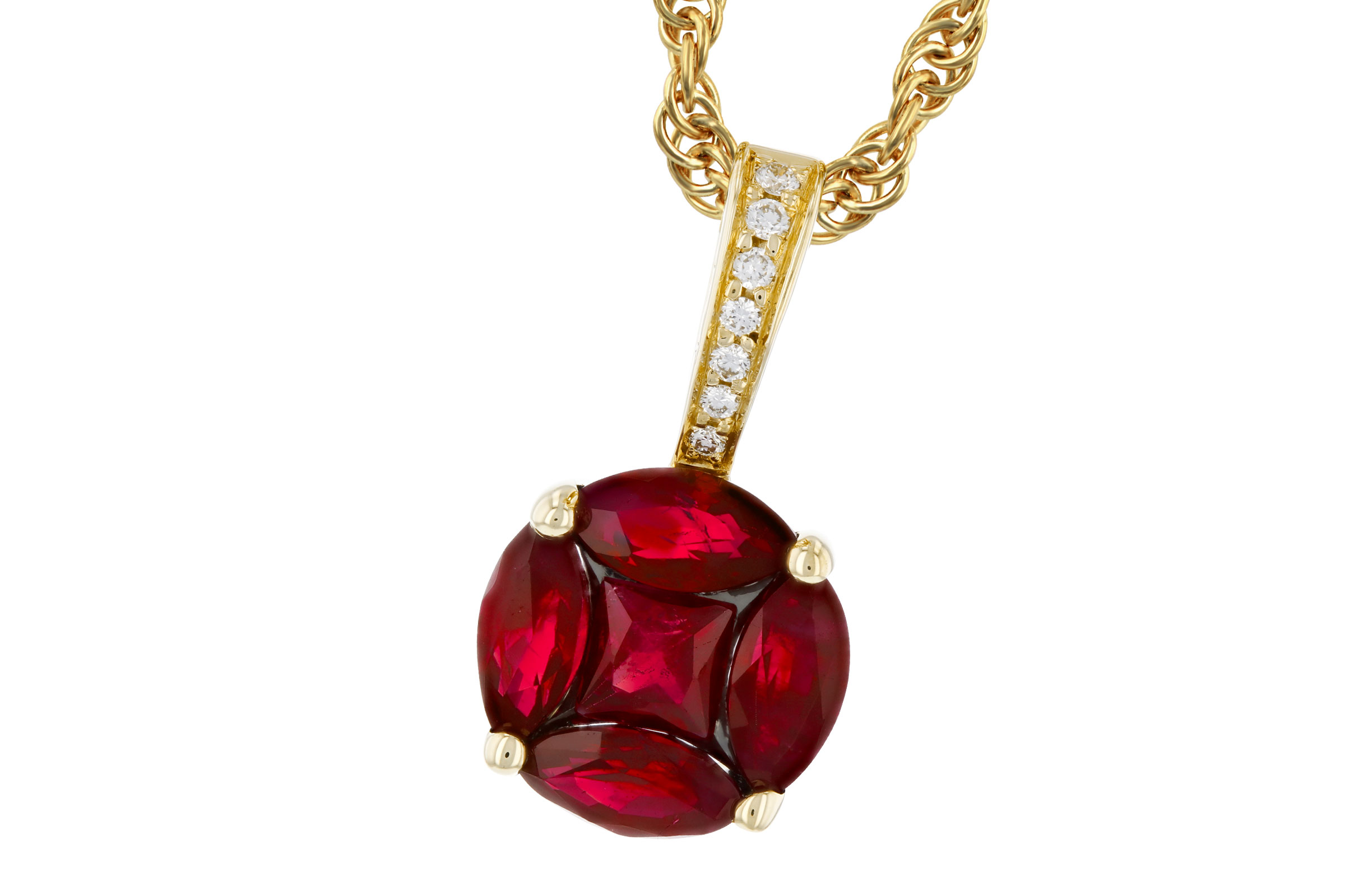 A321-54893: NECKLACE .80 RUBY .82 TW