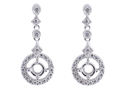 B229-79402: SEMI EARRINGS .45 TW