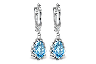 B235-22166: EARRING BLUE TOPAZ 1.70 TW