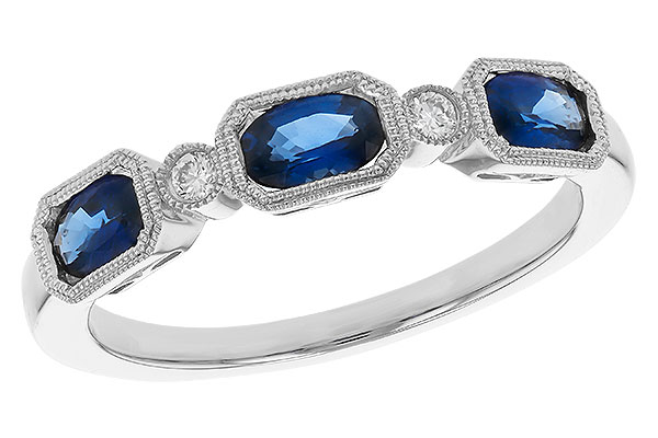 B320-65775: LDS WED RG .72 SAPPHIRE .77 TGW (4x3MM SAPP)