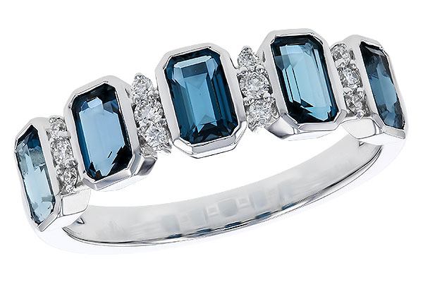 B320-66666: LDS RG 1.46 TW LONDON BLUE TOPAZ 1.58 TGW