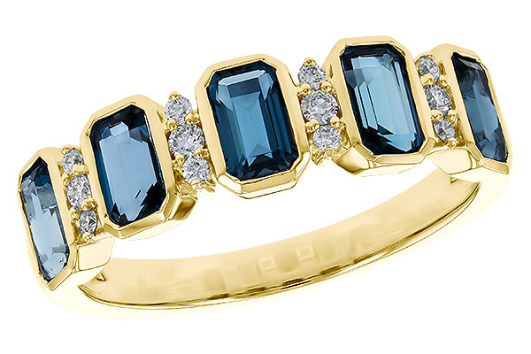 B320-66666: LDS RG 1.46 TW LONDON BLUE TOPAZ 1.58 TGW