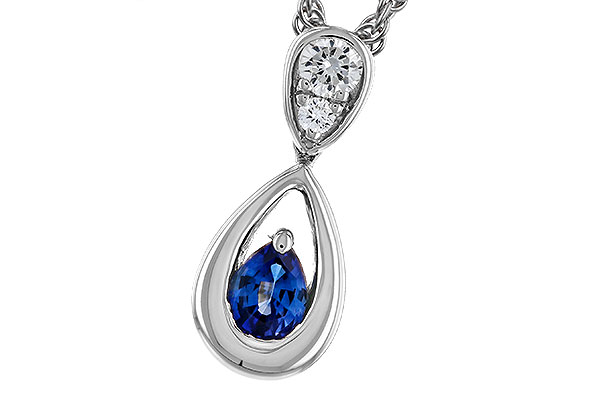 B320-66684: NECKLACE .21 SAPPHIRE .27 TGW (4x3 SAPP)