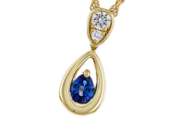B320-66684: NECKLACE .21 SAPPHIRE .27 TGW (4x3 SAPP)