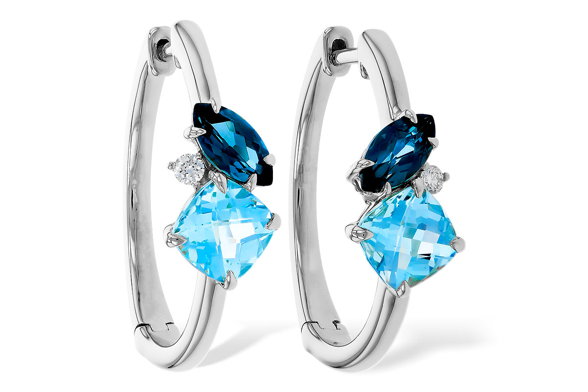 B320-67548: EARRINGS 1.82 TW BLUE TOPAZ 1.86 TGW