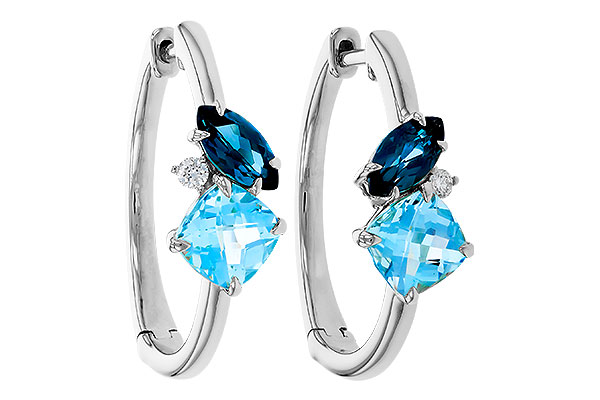 B320-67548: EARRINGS 1.82 TW BLUE TOPAZ 1.86 TGW