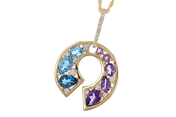 B320-67593: NECKLACE 1.77 SEMI-PREC (AMY & BT) 1.90 TGW