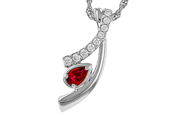 B320-69366: NECKLACE .21 RUBY .38 TGW (5x3 RUBY)