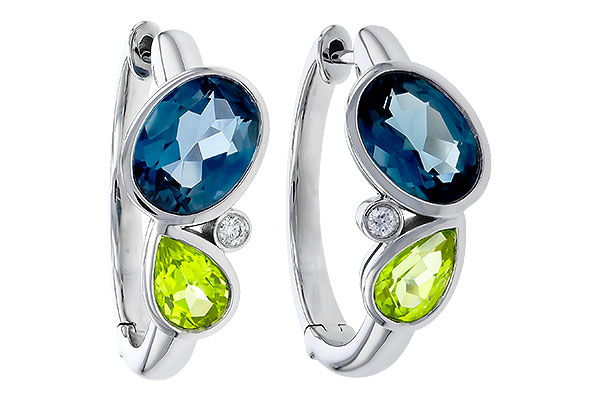 B320-72148: EARRINGS 2.97 SEMI-PREC (PER,LBT) 3.00 TGW