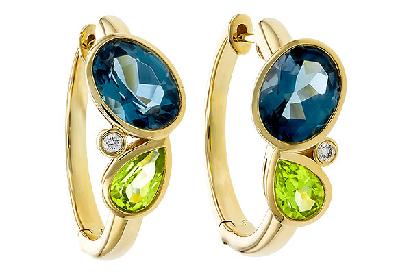 B320-72148: EARRINGS 2.97 SEMI-PREC (PER,LBT) 3.00 TGW