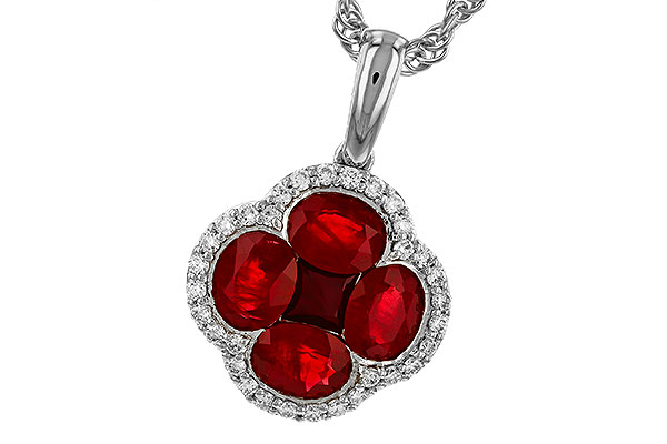 C320-65729: NECKLACE 1.72 RUBY 1.87 TGW