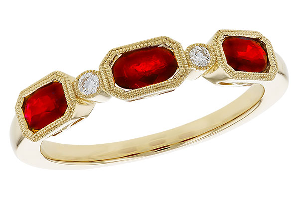 C320-65766: LDS WED RG .72 RUBY .77 TGW (4x3MM RUBY)
