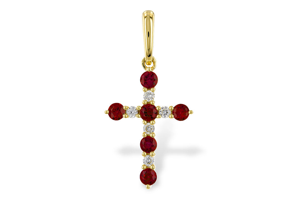 C320-65784: PENDANT .34 TW RUBY .42 TGW