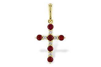 C320-65784: PENDANT .34 TW RUBY .42 TGW