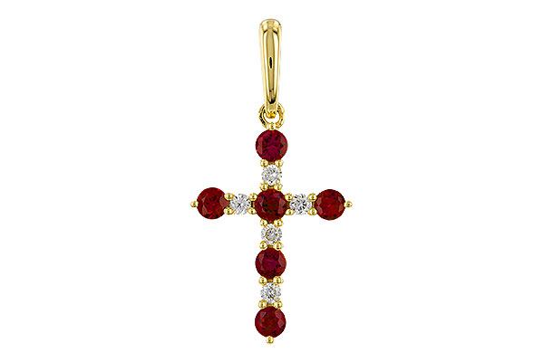 C320-65784: PENDANT .34 TW RUBY .42 TGW