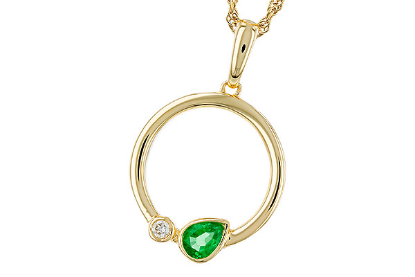C320-65793: NECKLACE .20 EMERALD .22 TGW