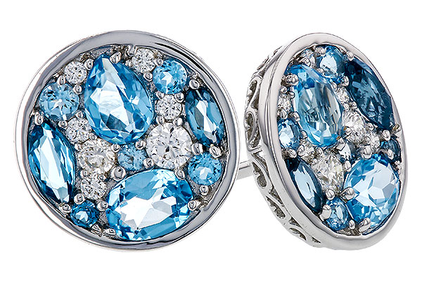 C320-67575: EARRINGS 1.02 TW BLUE TOPAZ 1.18 TGW