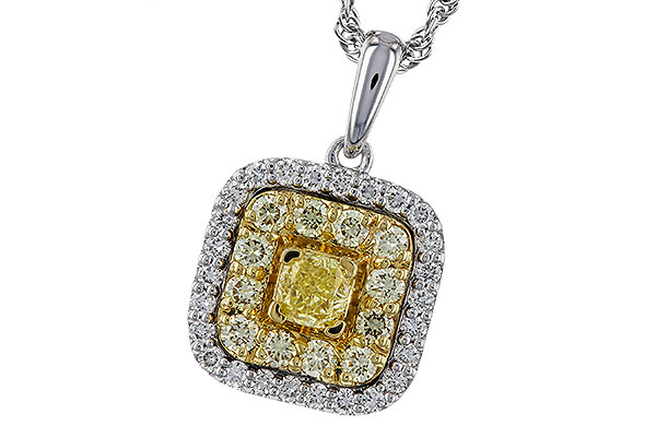 C320-67593: NECK .23 FANCY YELLOW DIAMONDS .65 TW