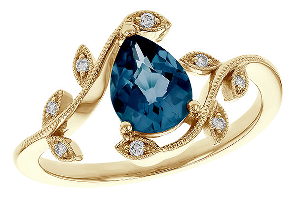 C320-67602: LDS RG 1.20 LONDON BLUE TOPAZ 1.26 TGW (8x6MM LBT)