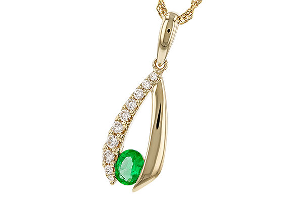 C320-69366: NECKLACE .28 EMERALD .45 TGW (5x4 EMER)