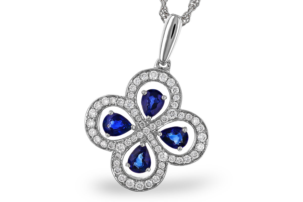 D320-65766: NECKLACE .68 SAPPHIRE TW .96 TGW