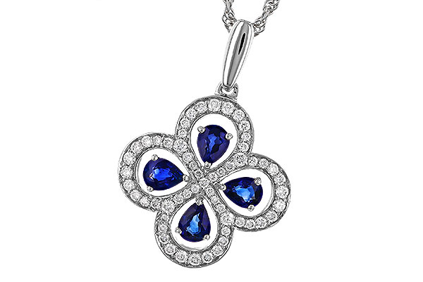 D320-65766: NECKLACE .68 SAPPHIRE TW .96 TGW