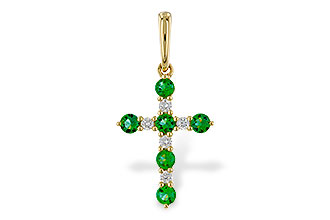 D320-65775: PENDANT .27 TW EMERALD .35 TGW