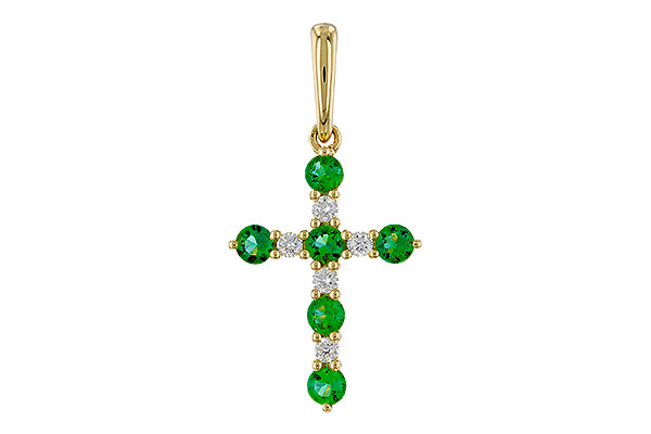 D320-65775: PENDANT .27 TW EMERALD .35 TGW