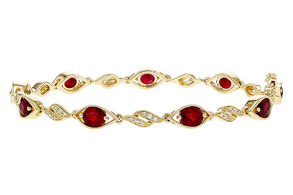 D320-65811: BRACELET 3.68 RUBY 3.92 TGW (7")