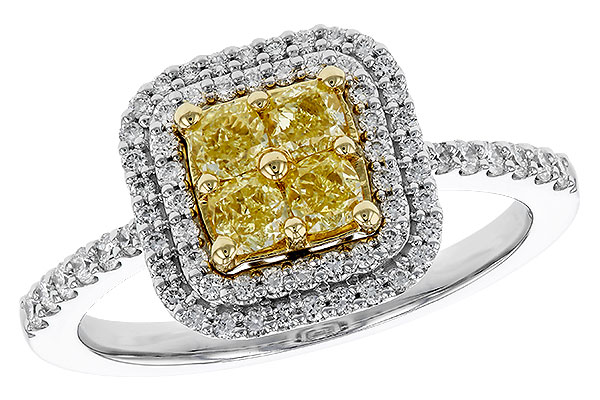 D320-67575: LDS RG .52 FANCY YELLOW DIAMONDS .85 TW