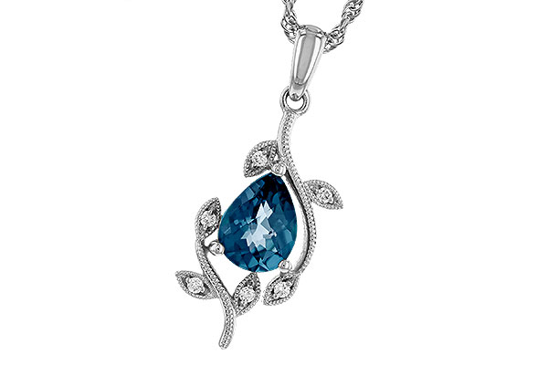 D320-67602: NECK 1.20 LONDON BLUE TOPAZ 1.25 TGW (8x6MM LBT)
