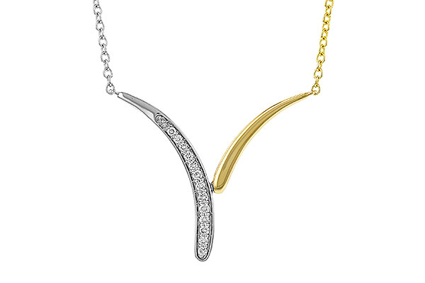 D320-68520: NECKLACE .12 TW (18")