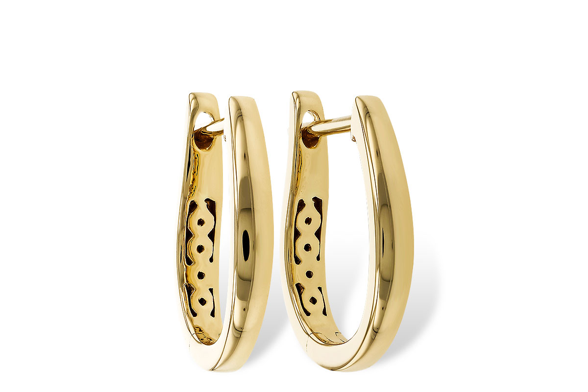 D320-69429: GOLD EARRINGS (15MM)