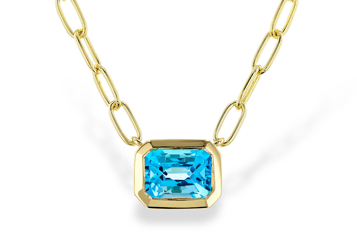 D320-69438: NECKLACE 1.20 SWISS BLUE TOPAZ (18")