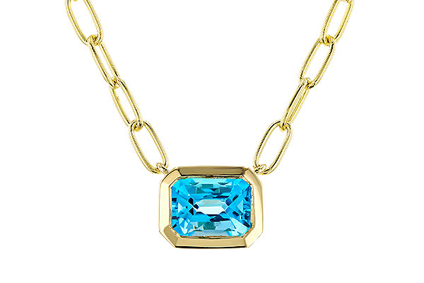 D320-69438: NECKLACE 1.20 SWISS BLUE TOPAZ (18")