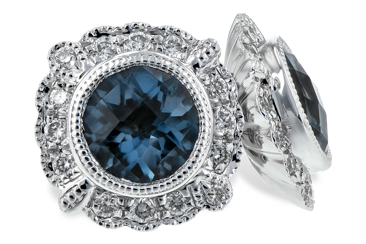 E235-20293: EARR 1.03 BLUE TOPAZ 1.17 TGW