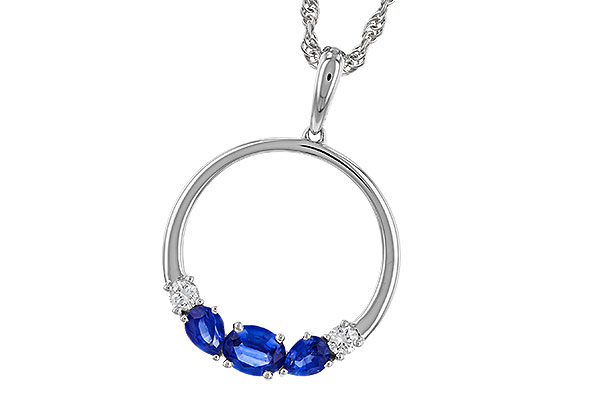 E320-65747: NECKLACE .81 SAPP .91 TGW