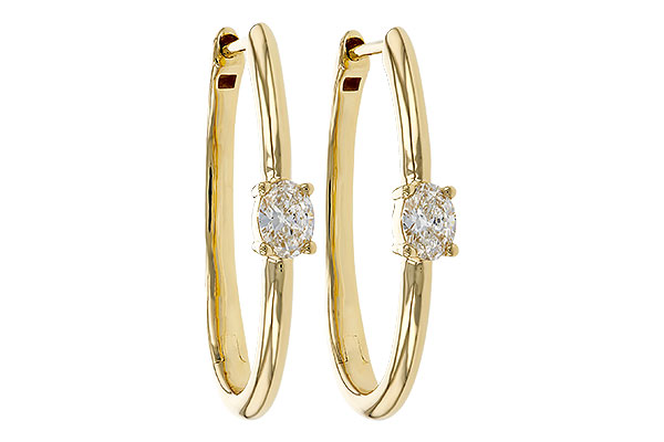 E320-67556: EARRINGS .47 TW OVAL DIAMONDS