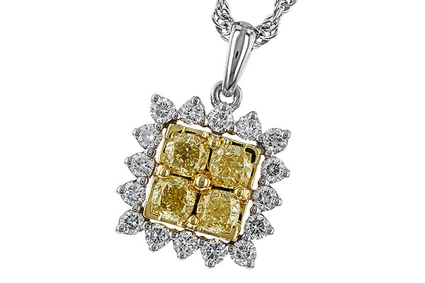 E320-67584: NECK .76 FANCY YELLOW DIAMONDS 1.09 TW