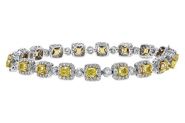 E320-67593: BRACELET 4.37 FANCY YELLOW DIAS 7.12 TW (7")
