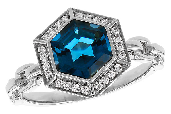 E320-69402: LDS RG 2.03 LONDON BLUE TOPAZ 2.14 TGW (7.5MM LBT)