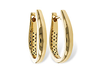E320-69438: GOLD EARRINGS (17MM)